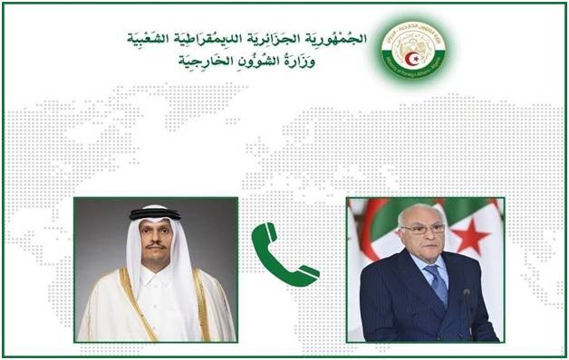 وزير الدولة يتلقى مكالمة هاتفية من رئيس مجلس الوزراء وزير الخارجية لدولة قطر